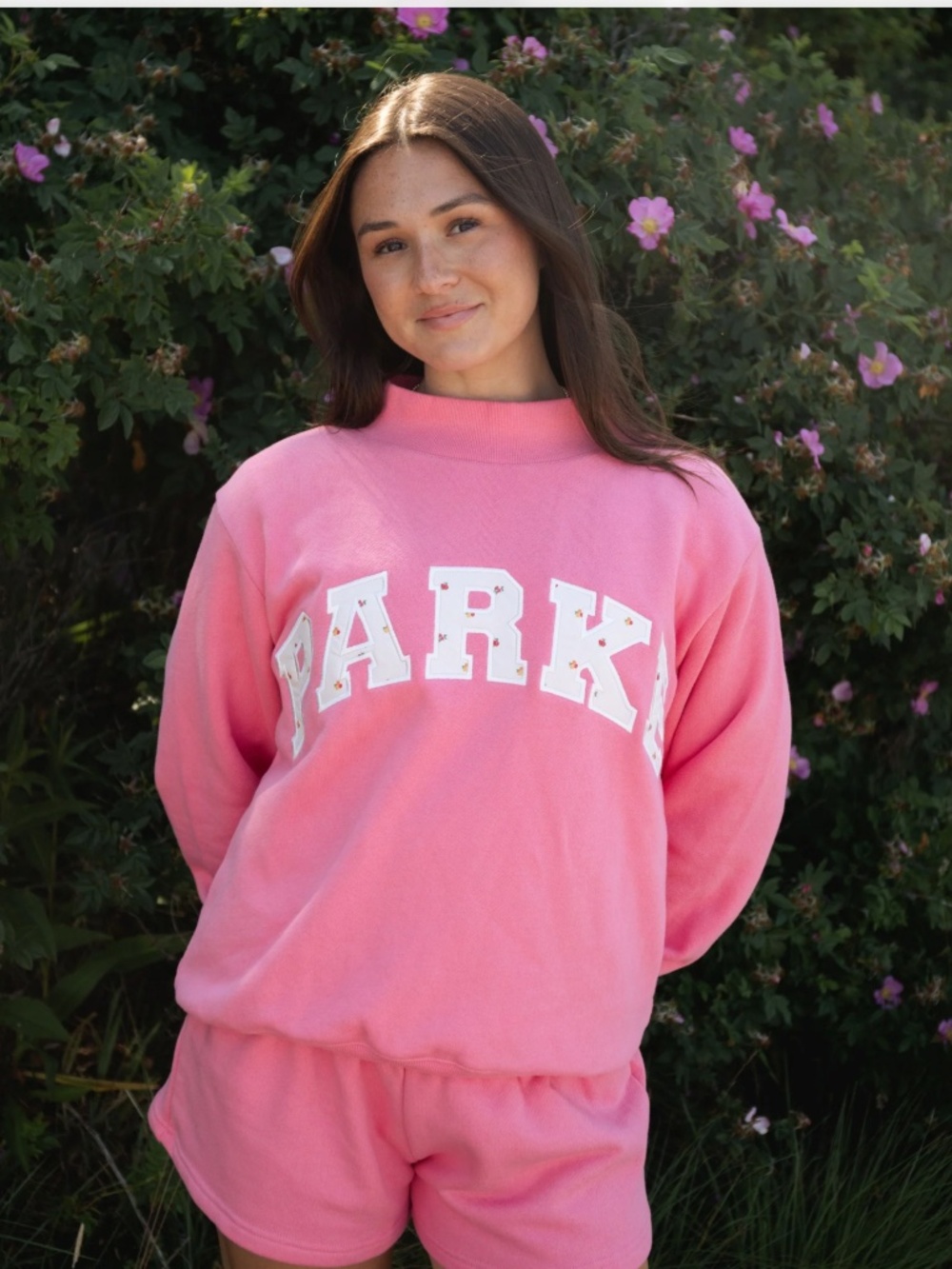 PARKE MAGGIE AND EMMA BLOOM + SUNSET FLORAL SWEATSHIRT - L/XL - NWT